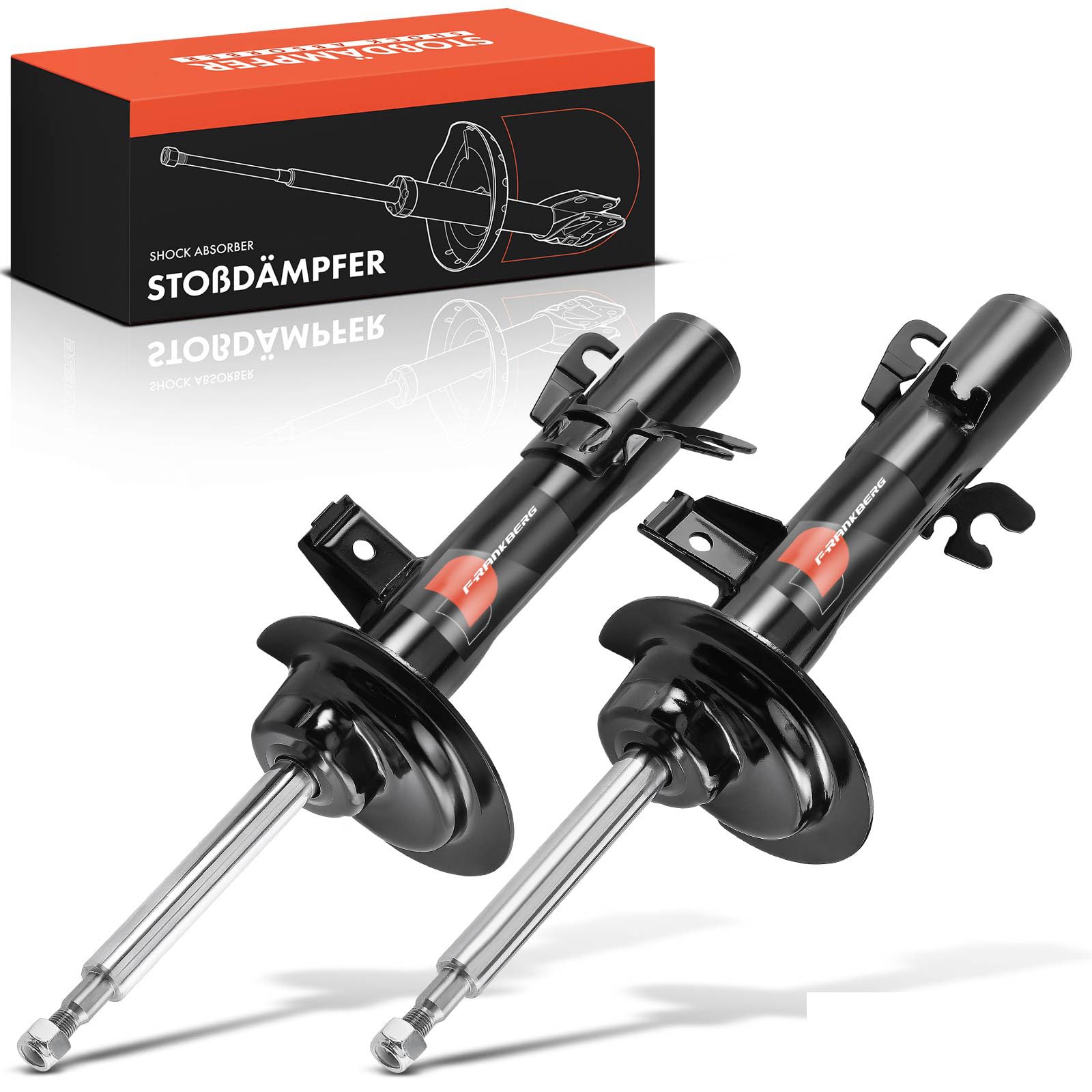 Frankberg 2x Stossdämpfer Stoßdämpfer Vorne Links Rechts 412mm Gasdruck Kompatibel mit M.i.n.i Cabriolet R52 M.i.n.i R50 R53 Replace# 334622,334621