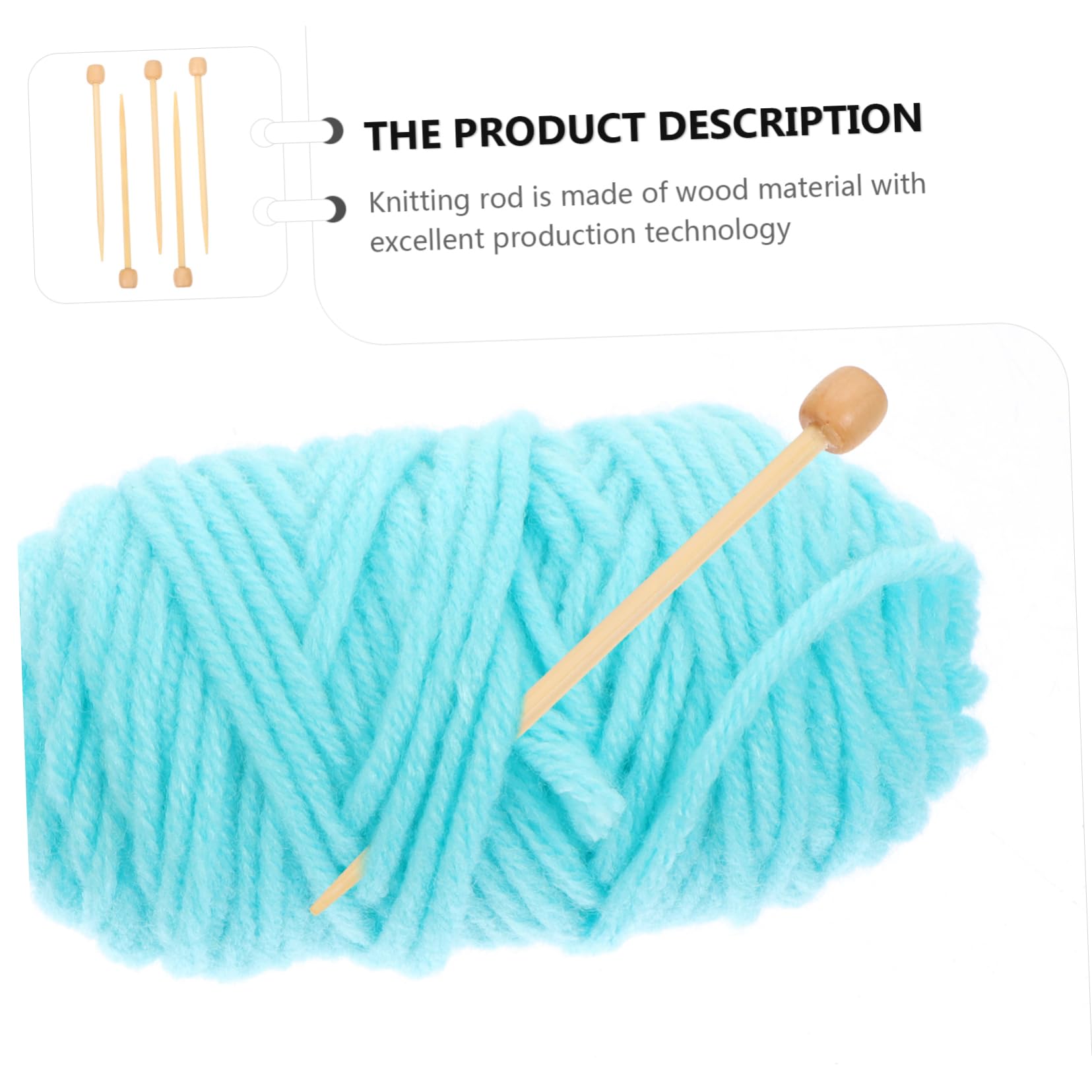 20Pcs Wooden Knitting Needles Set - Image 3