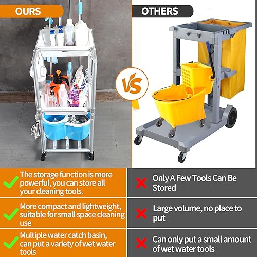 Miniatura 5 de A Nice Little Cleaning Cart - Rolling Cleaning Cart for Efficient Organization of Cleaning Supplies
