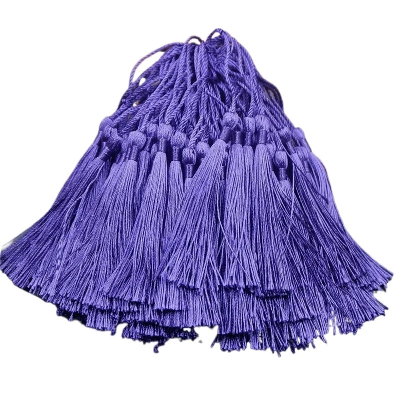 Mini Tassels 300pcs/lot 13cm Tassel Silk Fringe Silky Floss Bookmark Tassels Mini Tassels For DIY Craft Jewelry Making Souvenir Bookmarks for Crafts(25 purple)