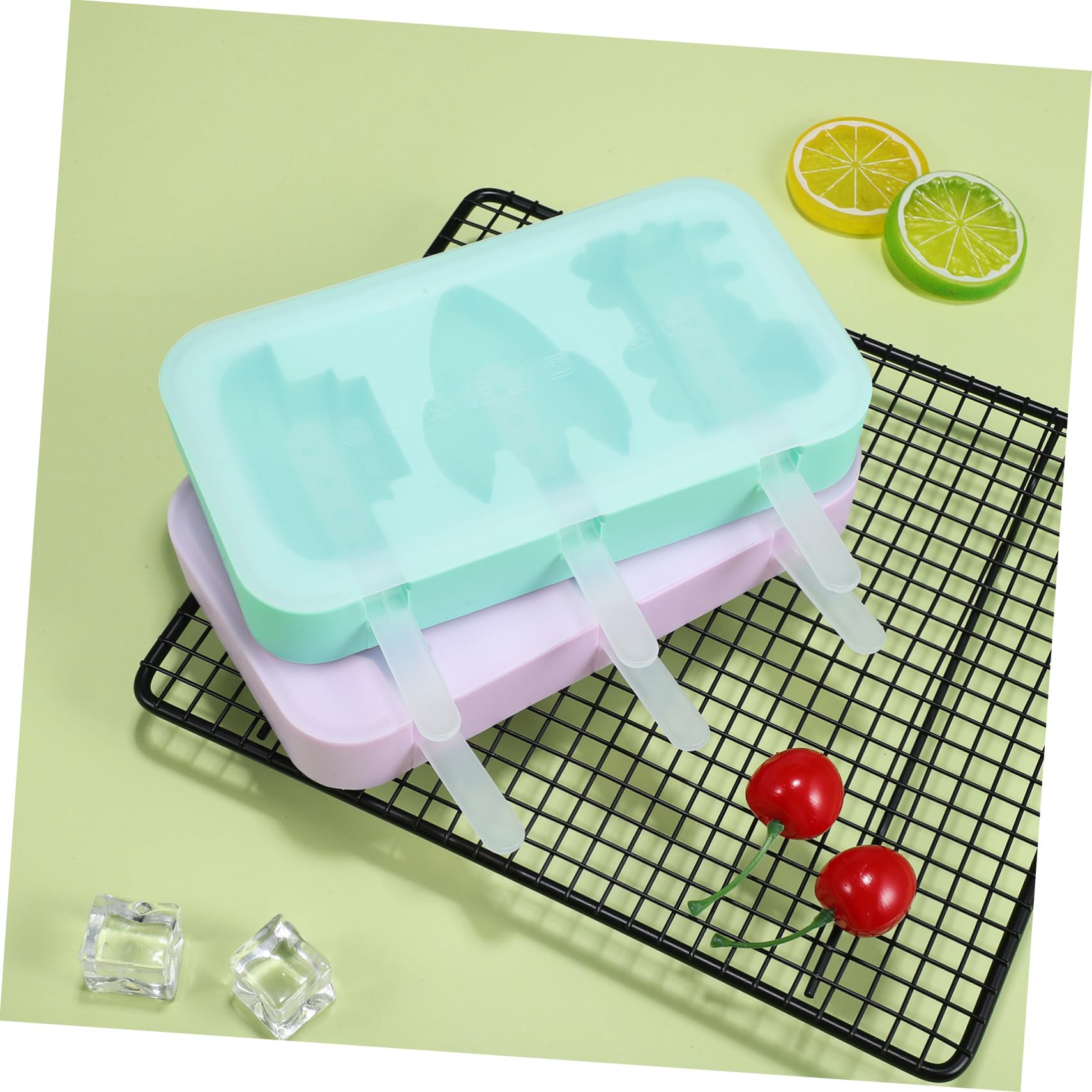 PRETYZOOM 5 Juegos Tarrinas De Helado Con Tapa Titulares Cono Desencadenar Cucharada De Helado Reutilizable Fabricador De Cubitos De Hielo Glacial Tapas Doble Gel De Sílice 2 Piezas * 5