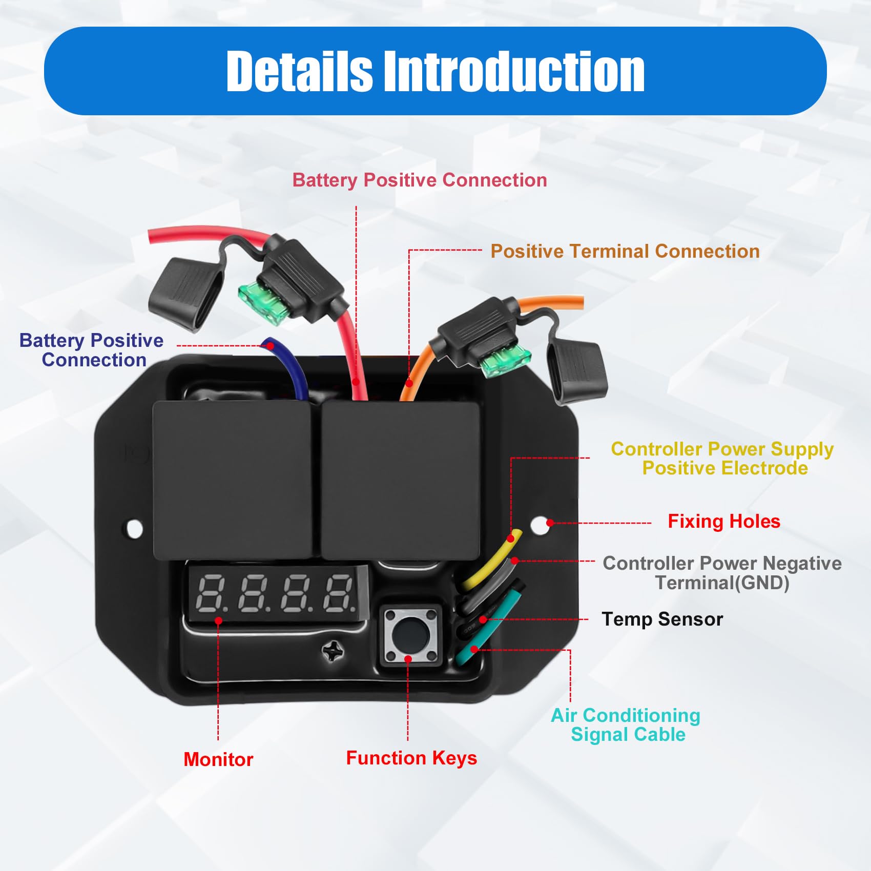 Snapklik.com : EXMIATOV Digital Radiator Fans Controller Swith,12V And ...