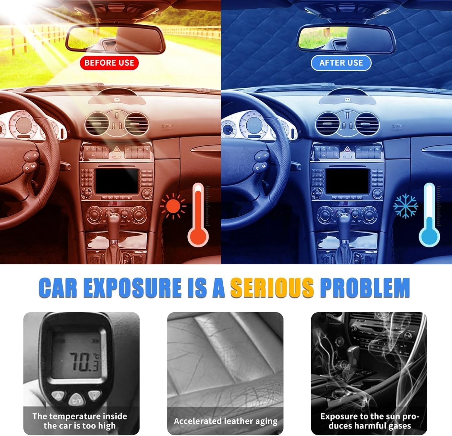 Hail Protector Car Cover, Car Cover Against Hail Compatible with Jeep Wrangler JK JL 4 Door, Snowproof Outdoor with Zipper Door & Reflective Strips b498w