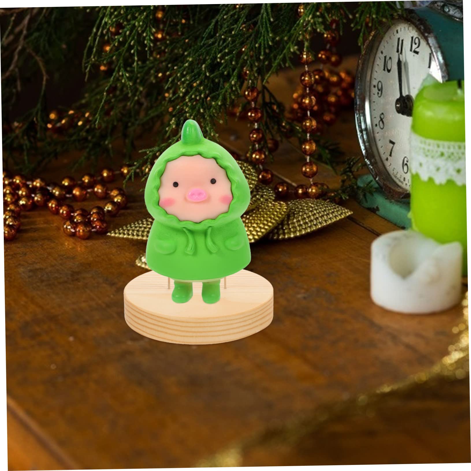 COSMEVIVI 5pcs Stable Doll Figure Display Holder Wooden Base Doll Stand for Miniatures