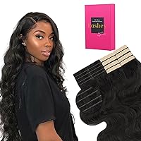 Vista 72 de Lashey Extensiones de Cabello Humano con Cinta Adhesiva Negro Natural 100% Remy Cabello Humano Liso Extensiones de Cabello con Cinta Largas de 24
