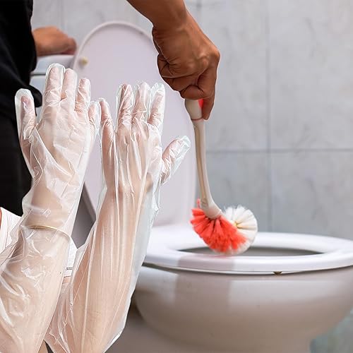 Miniatura 6 de 20 unidades10 pares de guantes largos para limpieza, guantes de limpieza desechables extra largos de 23.6 pulgadas, guantes de manga larga