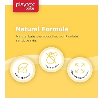 Playtex Baby Shampoo, 21 oz. Bottle, 3-Pack, Dermatologist Tested Gentle, Tear Free Shampoo for Babies, pH Balanced, Hypoallergenic, Free of Dyes, Parabens and Phthalates