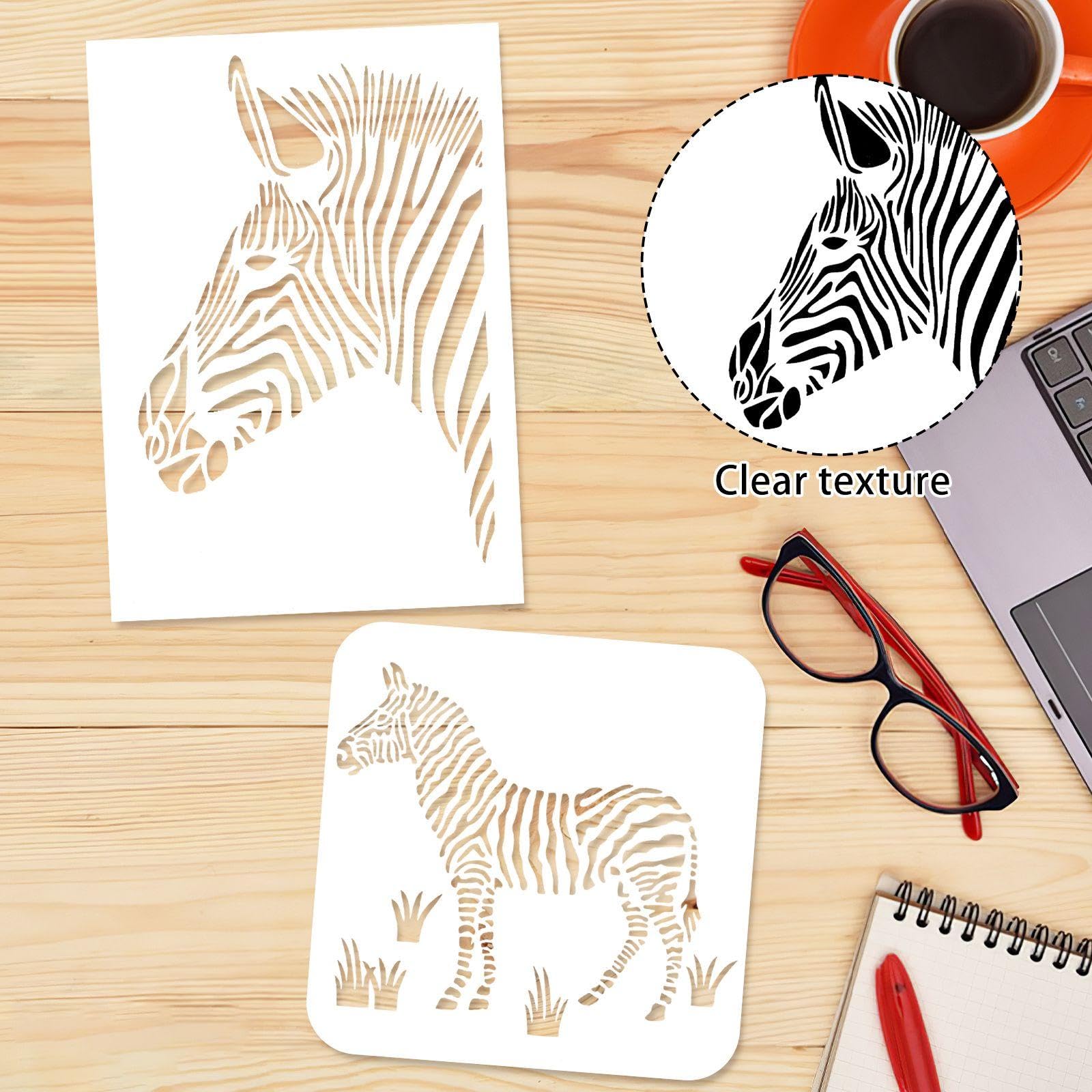 Zebravorlage, Wiederverwendbares DIY Zeichnen Hohlen Werkzeug, Kreative Tiersymbolvorlage