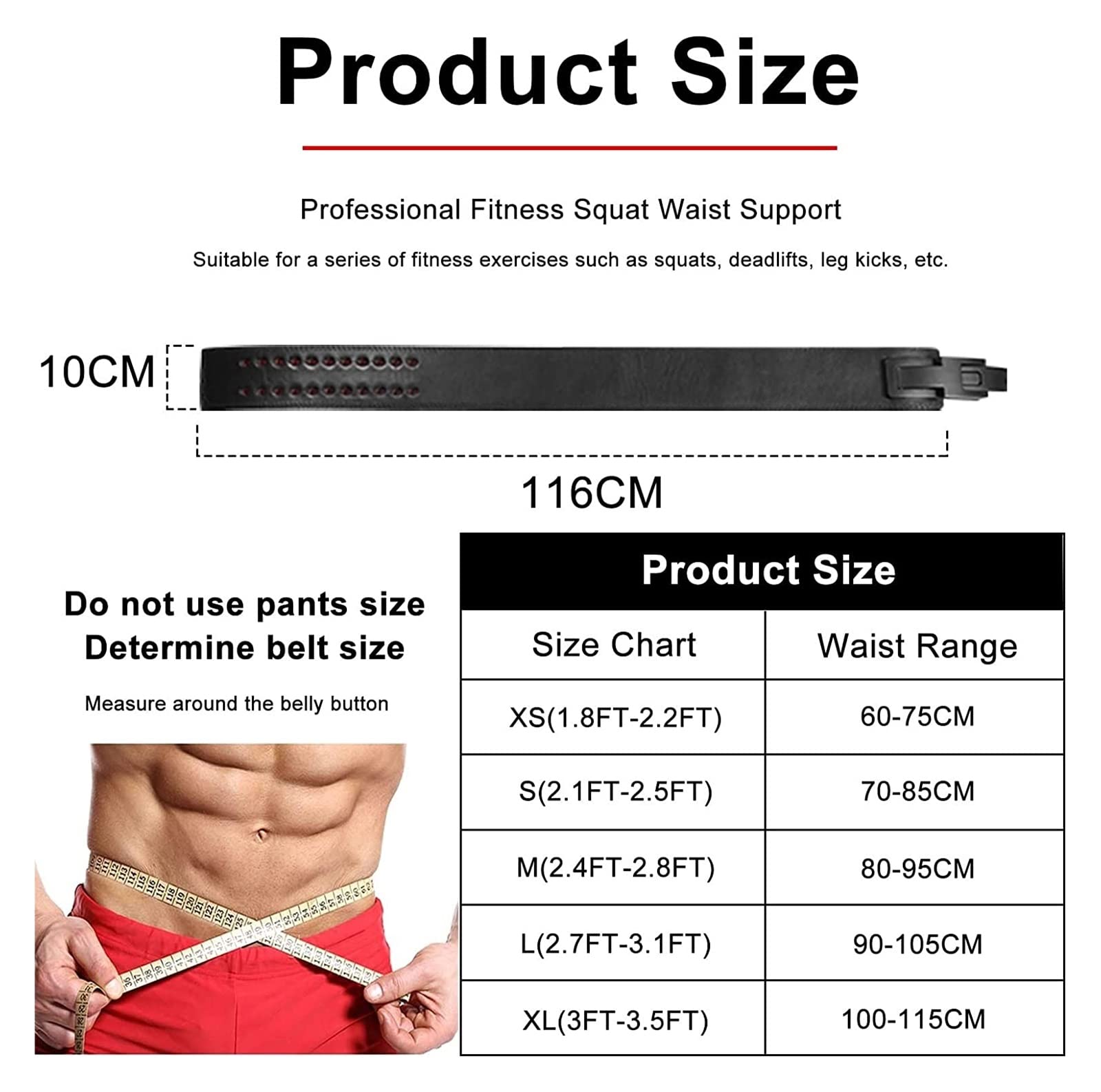 Gürtel für Gewichtheber 13 mm Lederhebel-Gewichthebergürtel, perfekt für Kniebeugen, Gewichte, für Männer und Frauen, Fitnesszubehör, Powerlifting-Gürtel, Kreuzheben, Bodybuilding