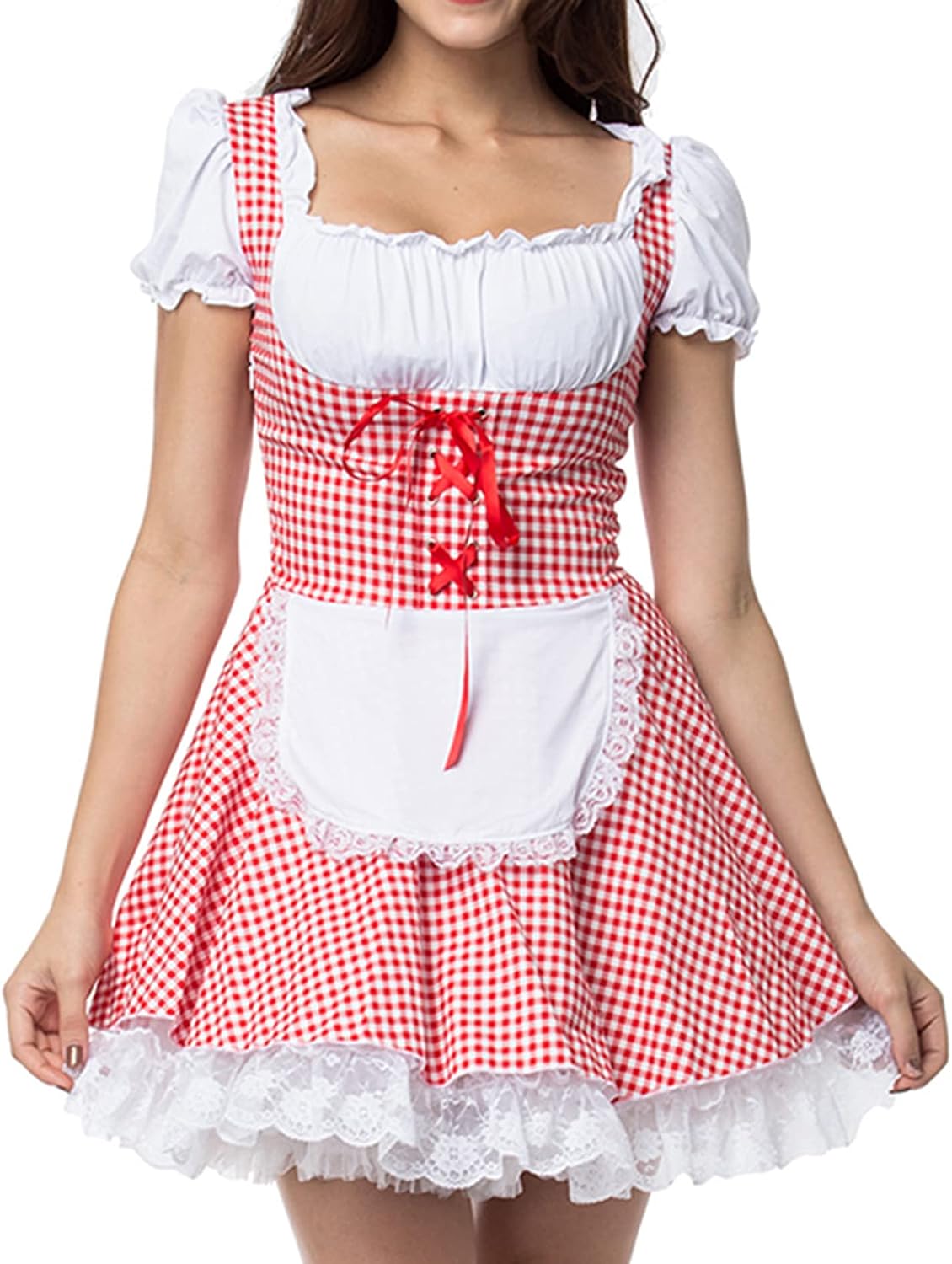 Lu's Chic Women's Little Red Riding Hood Costume Dresses Halloween Dress Christmas with Capes
