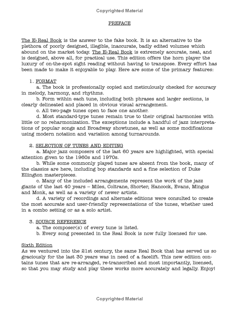 The real book - volume i - sixth edition - eb instruments -
