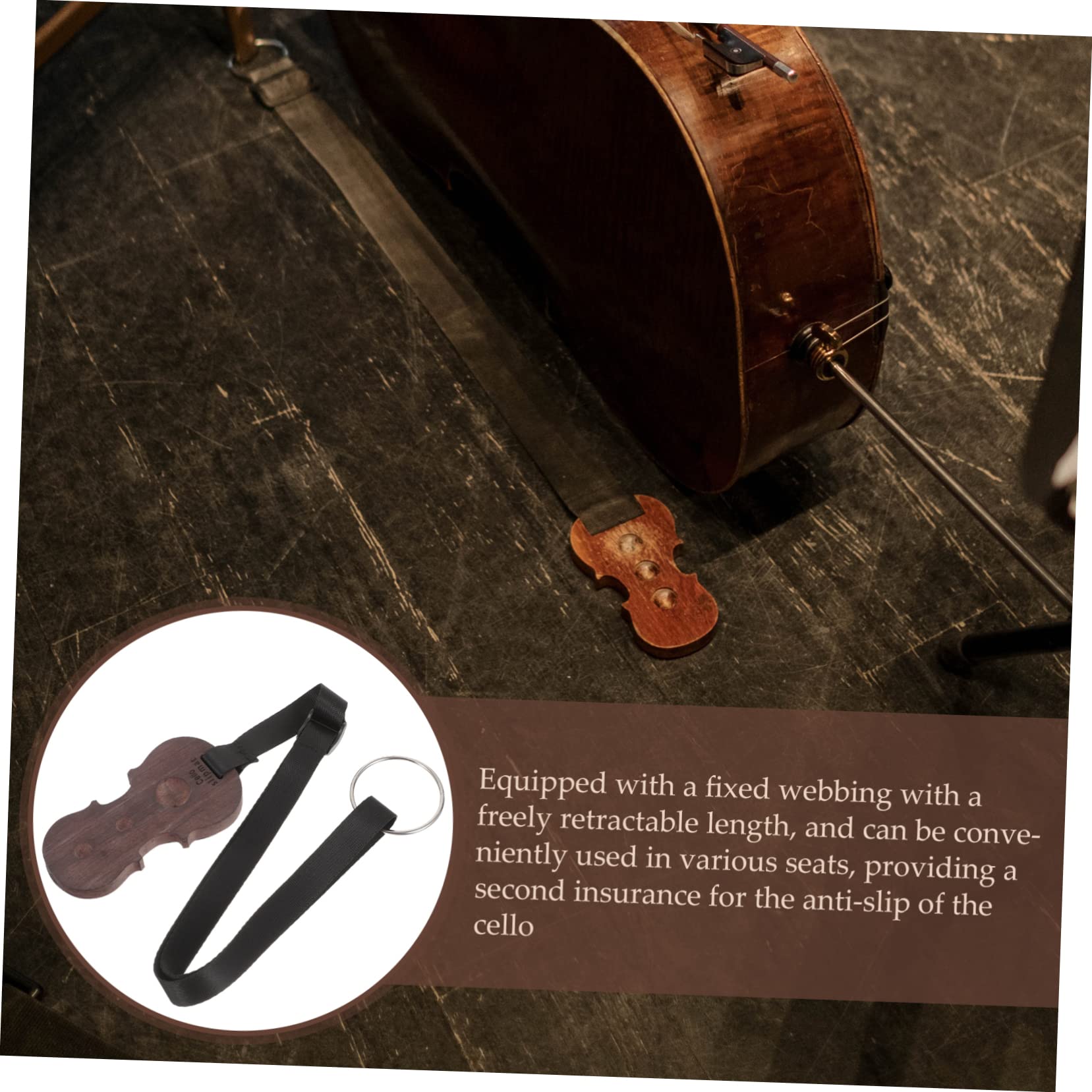 ERINGOGO Cello Slip Wooden Stopper Durable Wooden Endpin Rest for Cello Replacement Parts Design Prevents for Practice and Performance