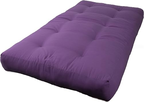 Blazing Needles Renewal 8" Twill Futon Mattress, Twin, Grape