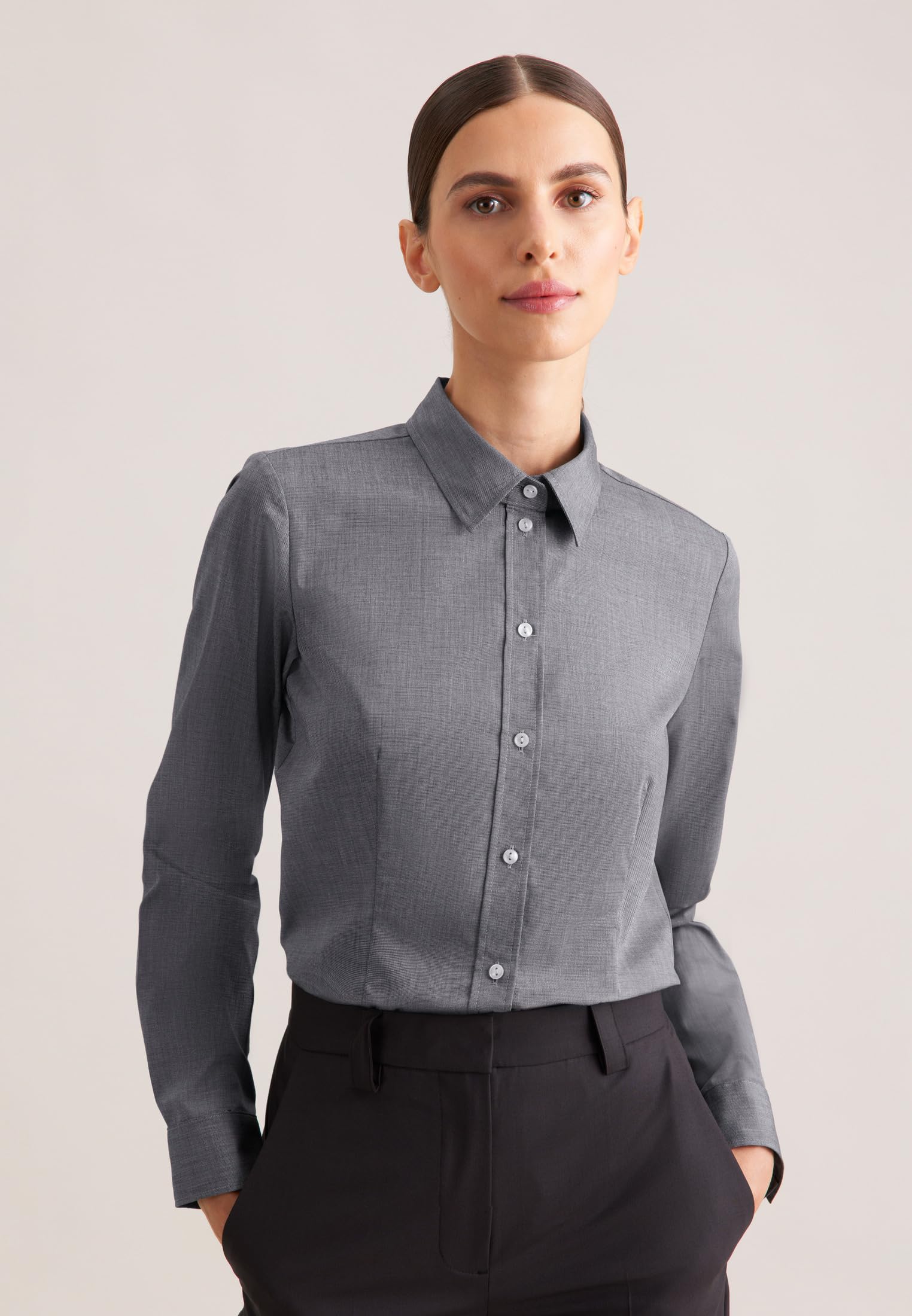 Seidensticker Damen Women Regular Longsleeve Cotton Bluse – Bild 2
