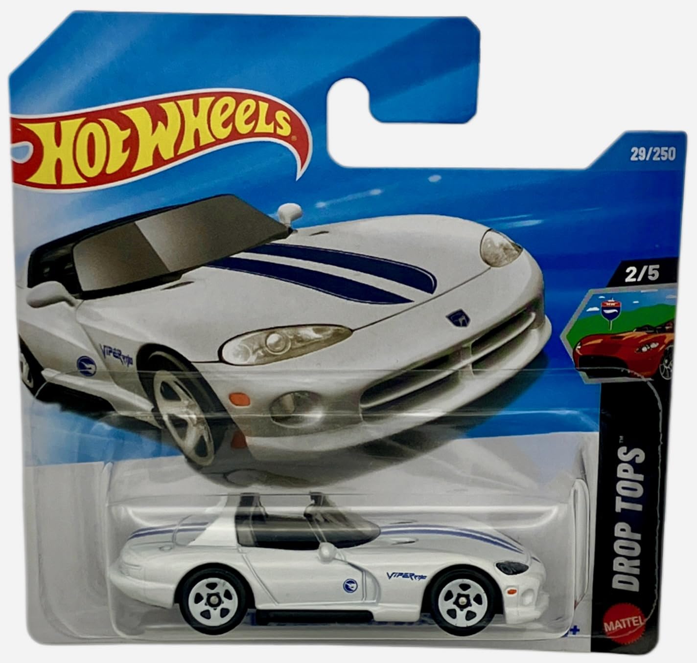 Hot Wheels, '92 Dodge Viper RT/10, JJM01, TH, Treasure Hunt, Drop Tops 2/5, White - Image 2