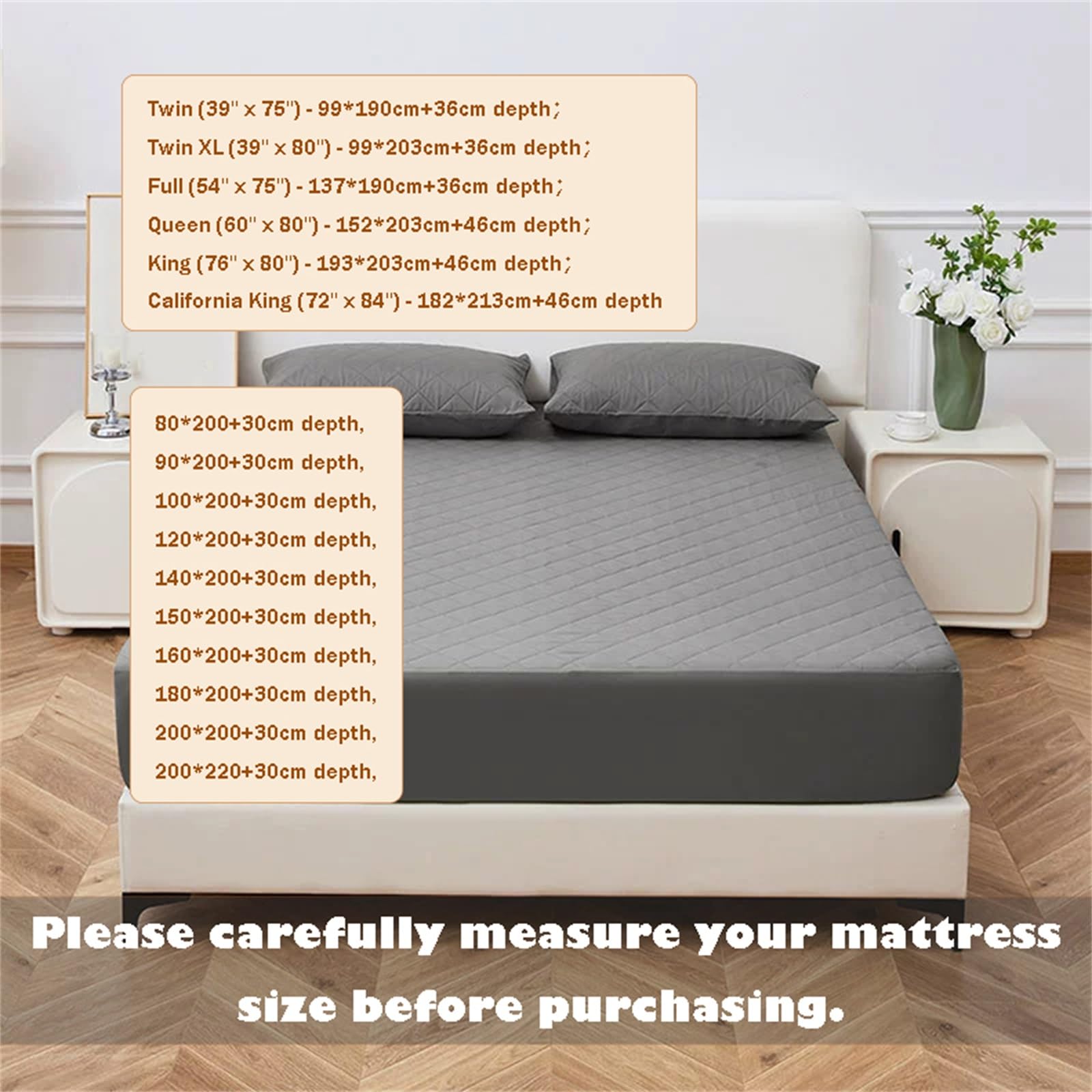 Coprimaterasso Impermeabile di Alta qualità, Singolo, Matrimoniale, Queen Size, King Size, Traspirante, con Angoli Elasticizzati, con Tasche Profonde, Lavabile in Lavatrice (Blu Royal, 200x2