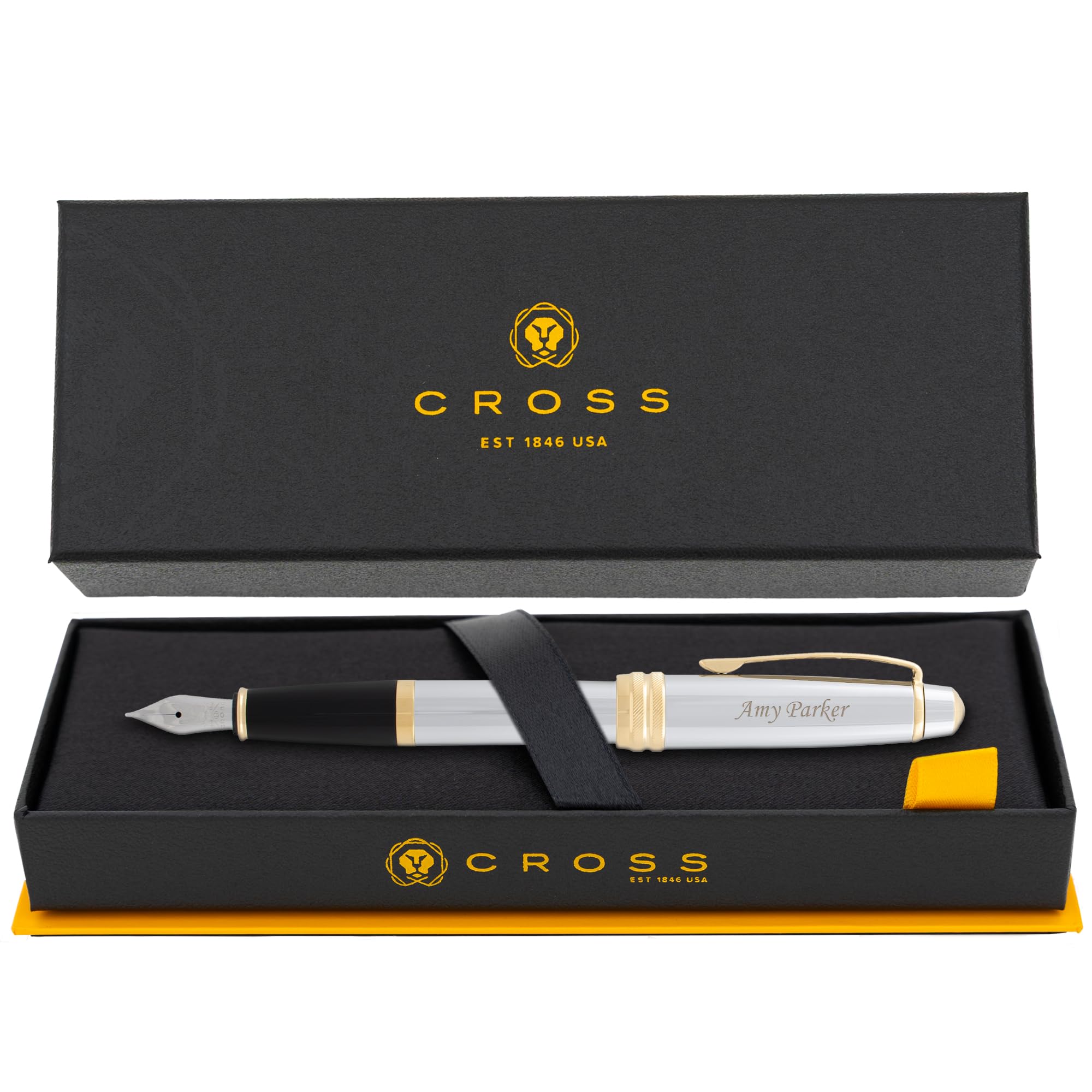 Engraved Cross Bailey Medalist Fountain Pen. Personalized Professional Gift Includes Medium Nib, Starter Ink, Gift Box, and Personalization.