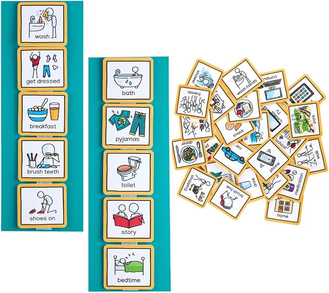 Visual Timetable for Home by Create Visual Aids Visual Schedule Routine Chart to Support Transition for Autism, ADHD, Speech and Language, Send, Learning difficullties, Early Years