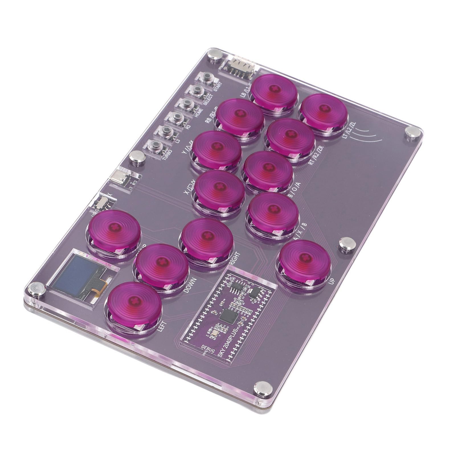 Controlador Mecánico de Latencia Ultra Baja Fight Stick de 13 Teclas para Steam Deck 8,3x5x0,5 Pulgadas