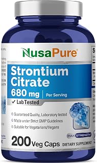 Strontium Citrate - Suitable for Vegetarian/Vegan, Non - GMO - 680 mg 200 Capsules