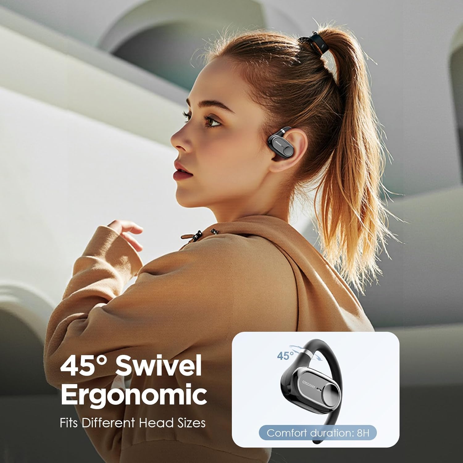 144-Language Translation Earbuds, AI Translation Earbuds Real Time for Android and iPhone with APP, 5-in-1 Translate Music Calls Transcription AI Assistant for Travel (Black) - Image 7