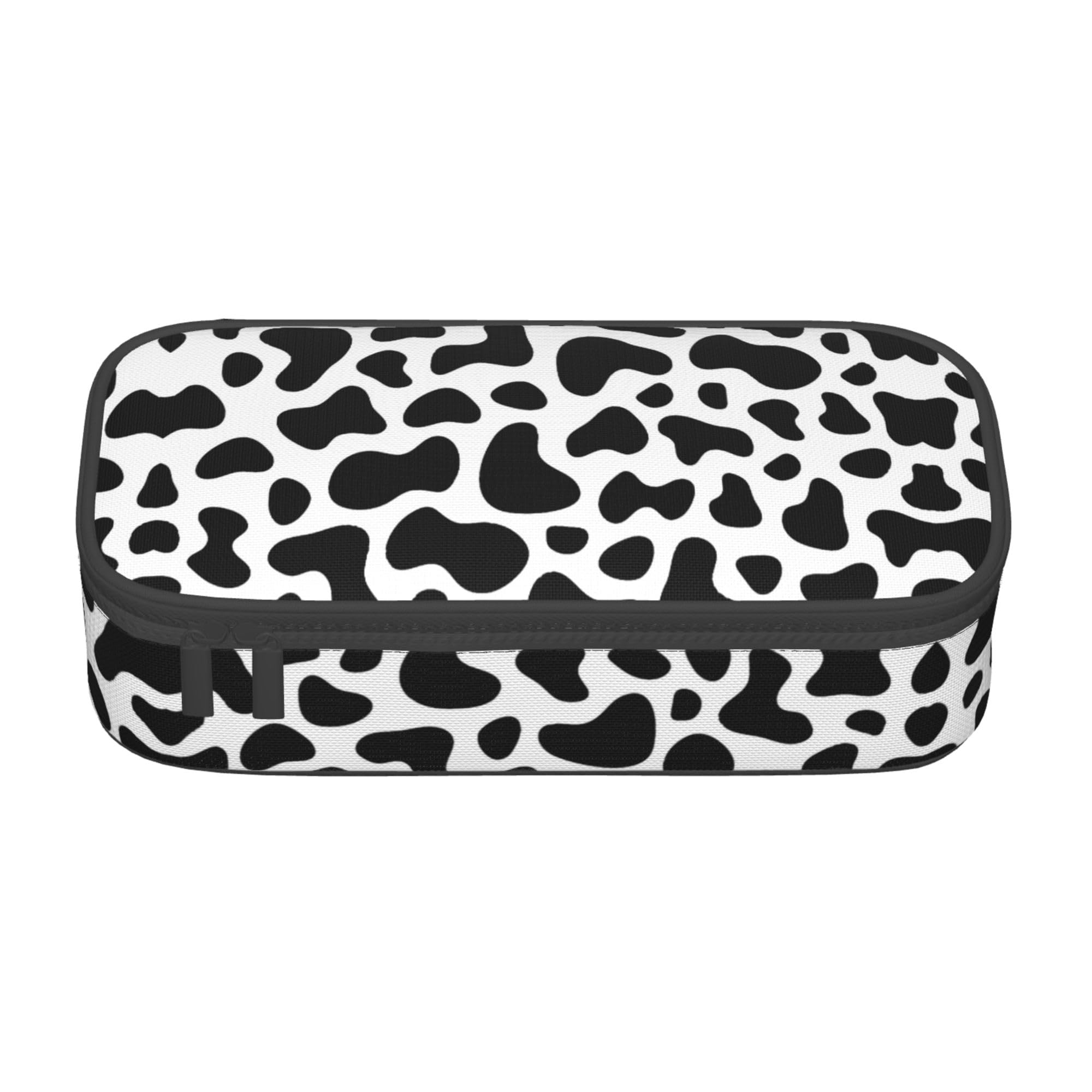 Abaysto Cow Print Pencil Case for Kids Cute Pen Box Pouch for Girls Large Pencil Bag with Double Zipper - Image 2