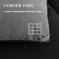 Vista 3 de DOWNCOOL Comforter Full Size, Reversible Duvet Insert,Black/Grey All Season Blanket, Lightweight Quilt, Down Alternative Hotel Comforter with Corner