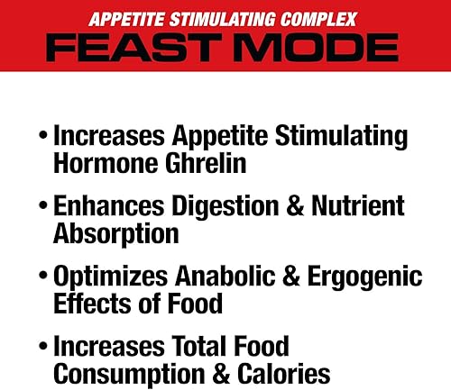 Miniatura 4 de MuscleMeds Feast Mode - Estimulante del apetito, píldoras de aumento de peso, enzimas digestivas, seguras y efectivas, 90 cápsulas, sin sabor, 90