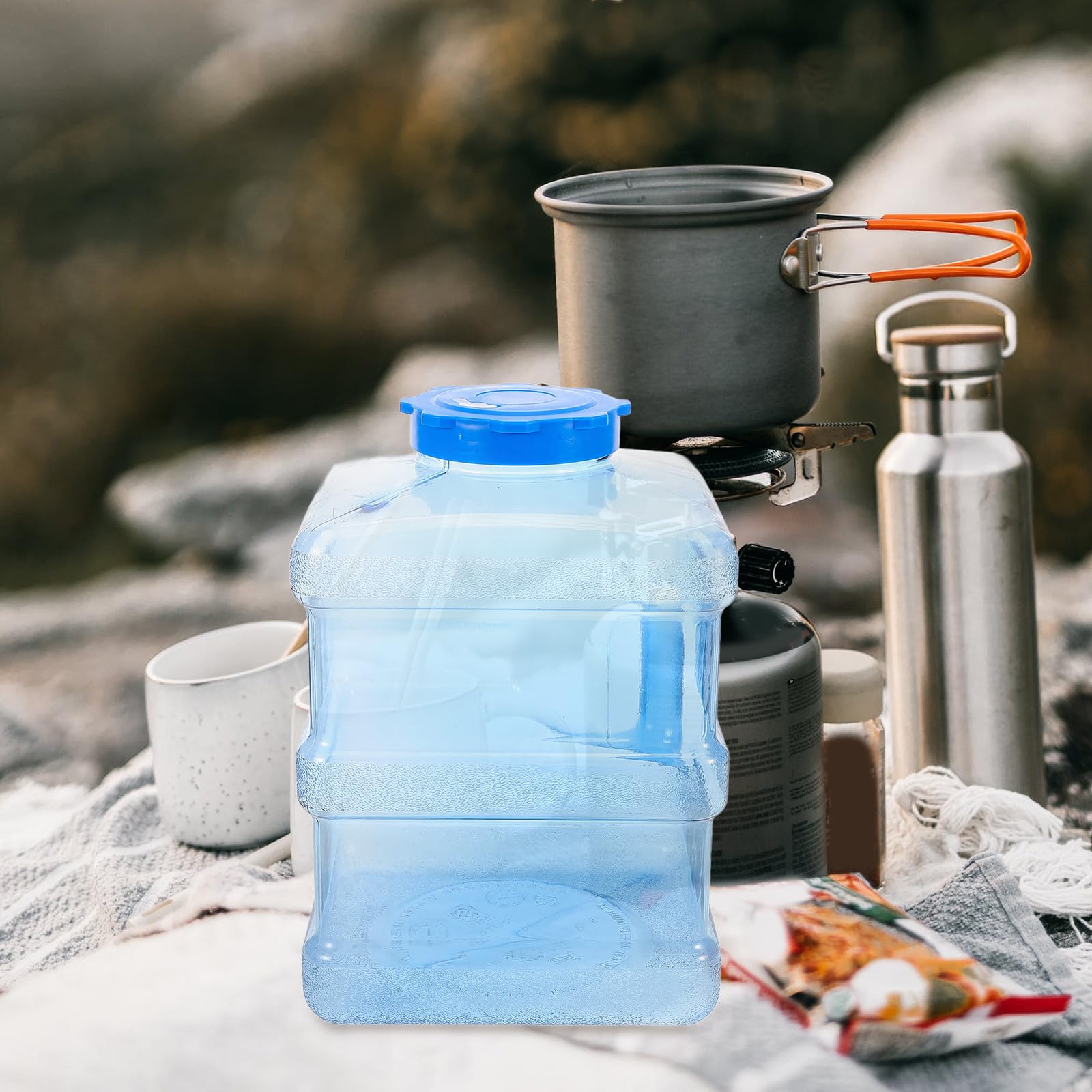 ULTECHNOVO Camping Wasserkanister 10 L aus Pvcpc mit Griff Tragbarer Wasserbehälter für Trinkwasser Outdoor Wasserspeicher für Camping Haushalt und Auto