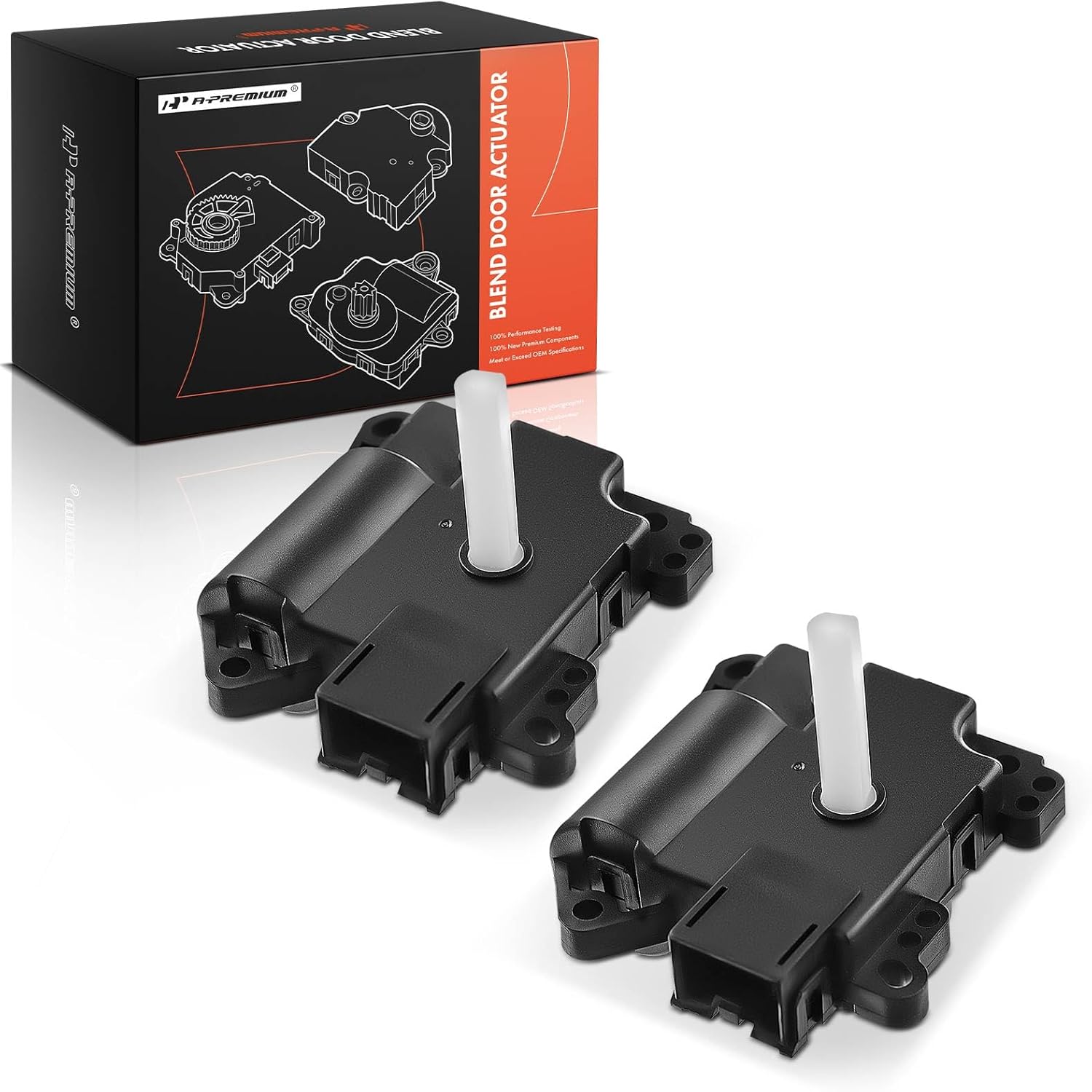 A-Premium Set of 2 HVAC Heater Blend Door Actuator, Compatible with Lincoln Town Car 2003-2011, Main, Temperature Actuator, Replace# 3W1Z19E616AA