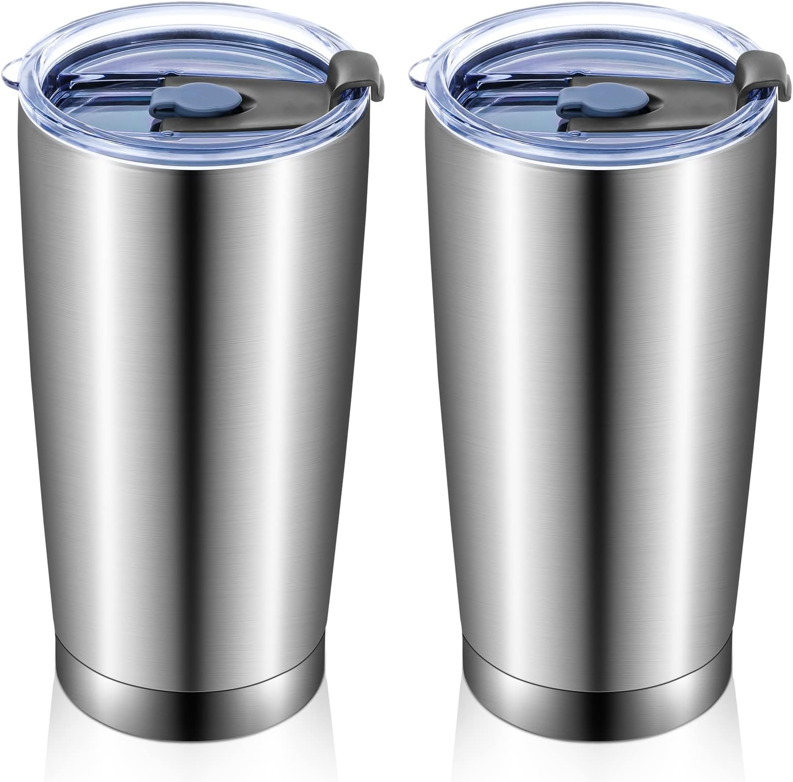 Docik 20 Oz Tumbler with Spill Proof Lid, Stainless Steel Double Wall Vacuum Insulated Travel Mug Coffee Tumbler Cup, for Cold and Hot Drinks, 2 Pack