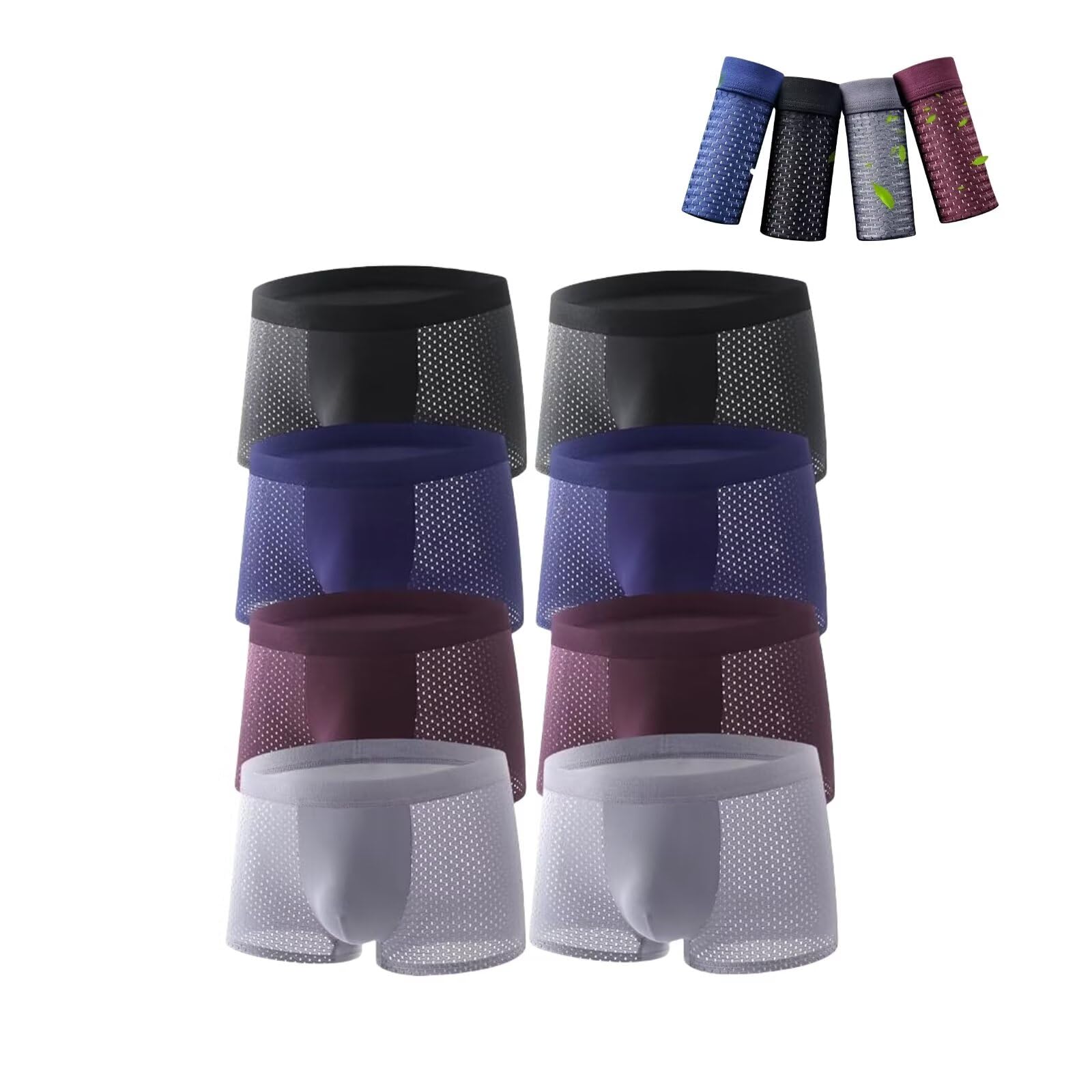 Boxhero Bamboo Fiber Boxer Briefs - 2026 Upgrade Box Hero Mens Underwear, Built-in with 3D Pouch Soft Underwear for Men