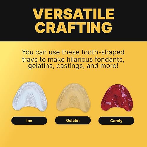 Miniatura 5 de Fairly Odd Novelties FON-10014 - Molde de bandeja de hielo en forma de dientes sonrientes, regalo perfecto para dentistas o personas mayores, 4