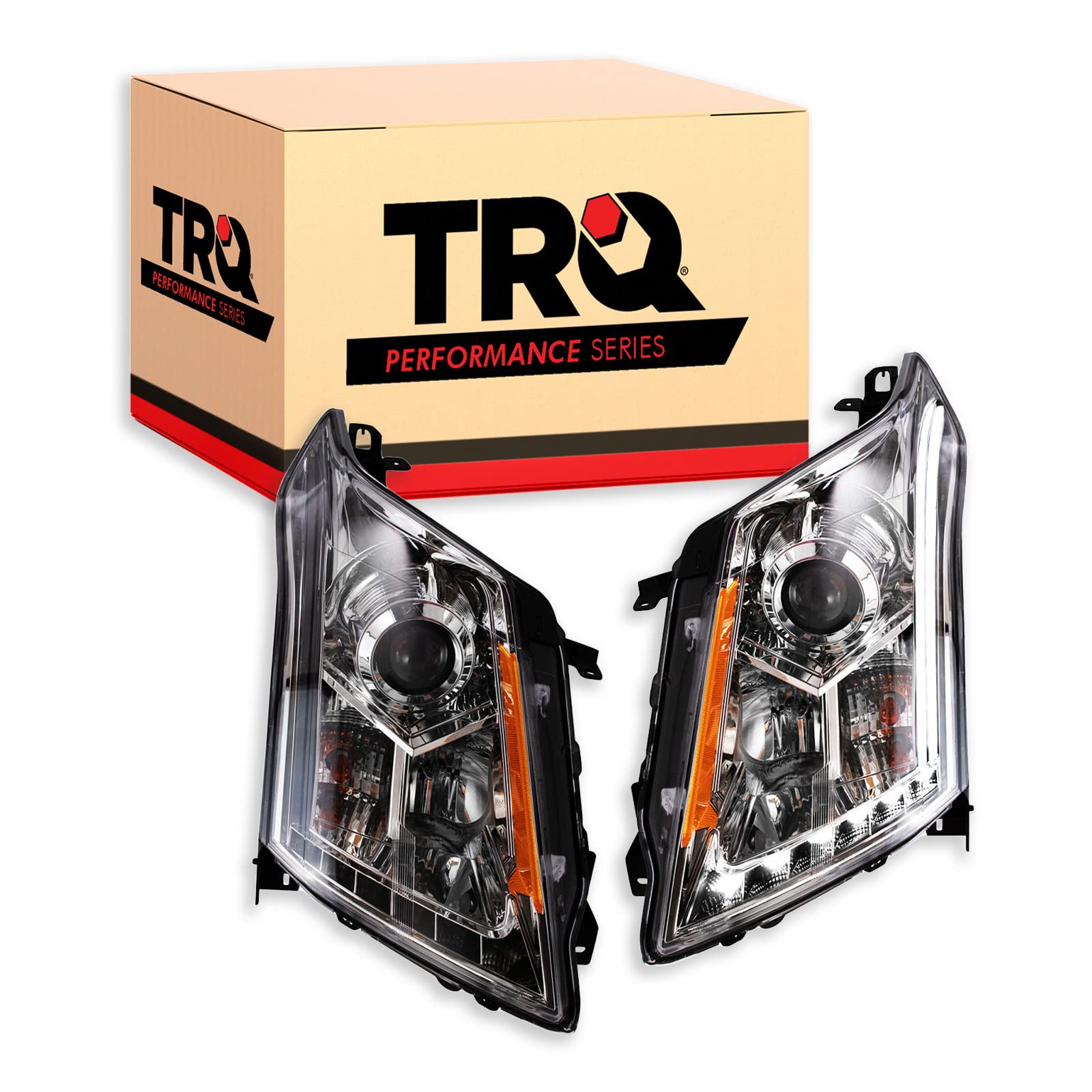 TRQ Headlight Assembly Set Driver & Passenger Side FO2502153 FO2503153 Compatible with 97-07 Ford — view 25