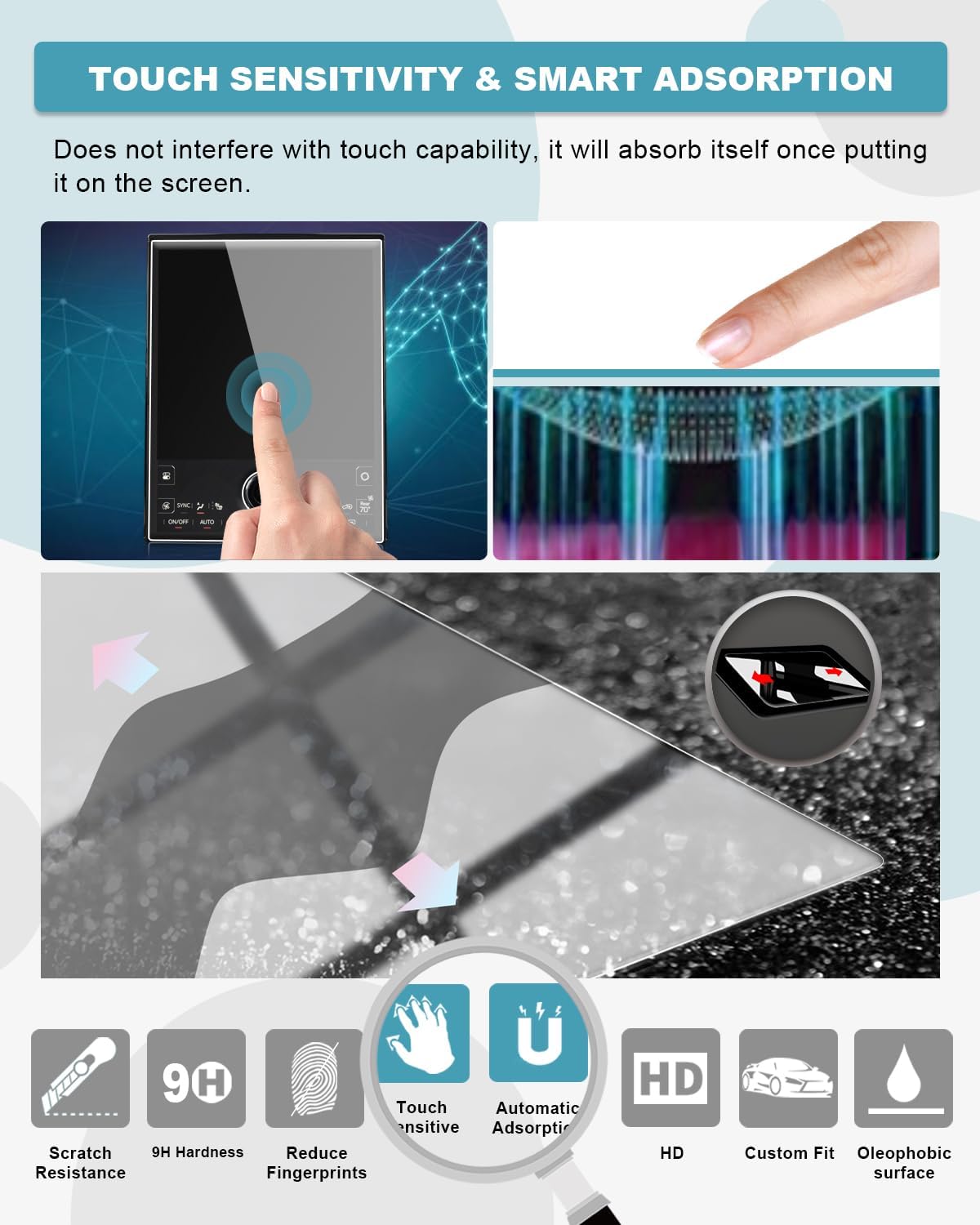 CDEFG UPGRADED 5Pcs for 2026 GMC Yukon Screen Protector, Tempered Glass for 2025 2026 GMC Yukon Accessories 16.8" Touchscreen & 11" Digital Cluster & 12.6" Rear-Seat Dual Displays