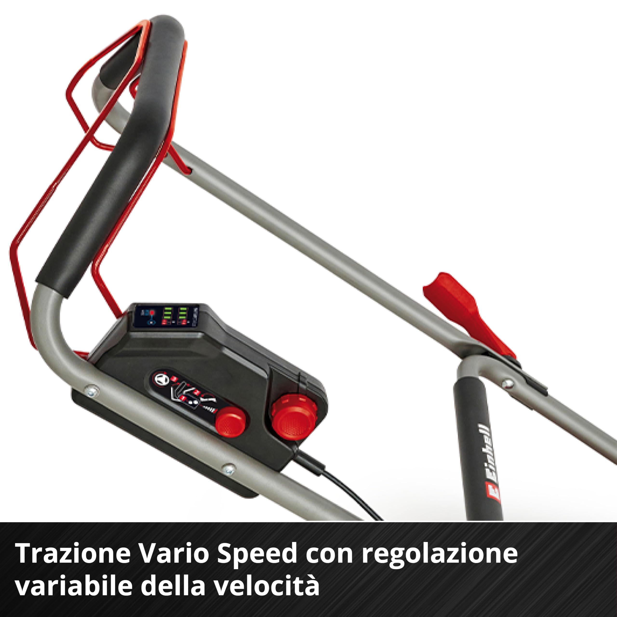 Einhell tosaerba GP-CM 36/47 S Li BL Kit Power X-Change (36 V, larghezza di taglio 47 cm, fino a 700 m², Brushless, cesto da 65 litri, ruota motrice, incl. 4 batt. da 4,0 Ah + 2 Twincharger)