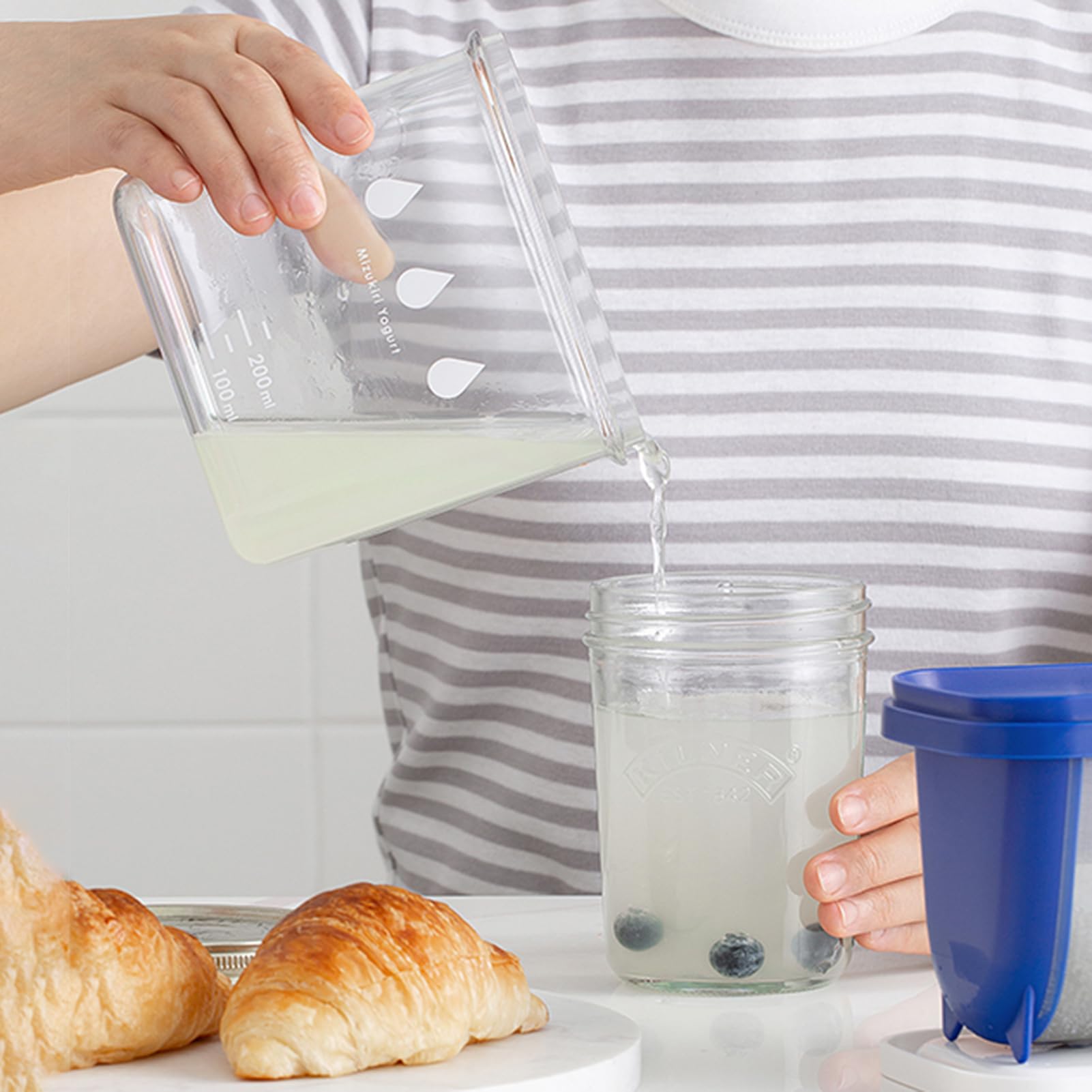 Wasbare yoghurtzeef voor het maken van Griekse yoghurt - Fijnmazige zeef voor sap