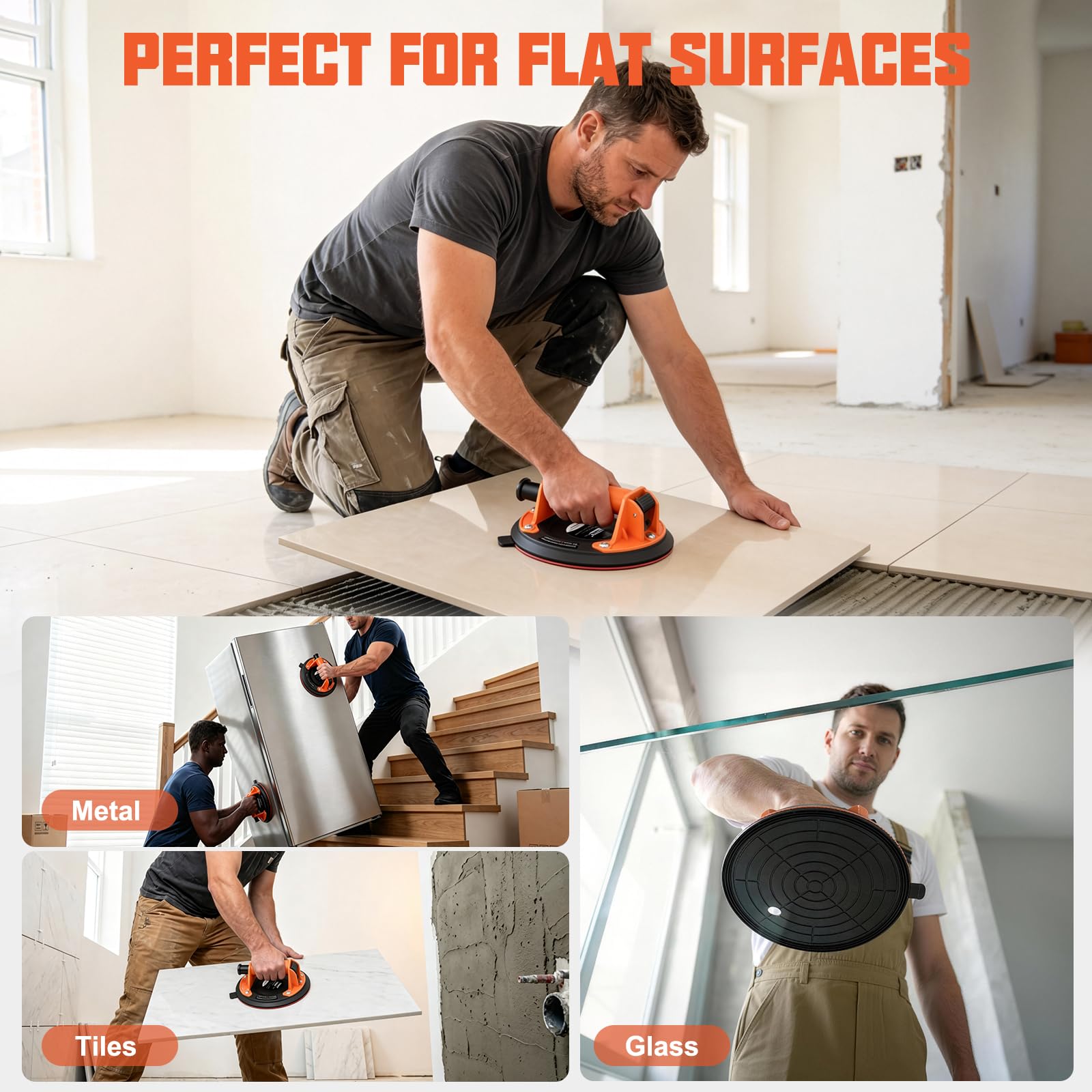 Heavy Duty Suction Cups - Lift Glass & More -7