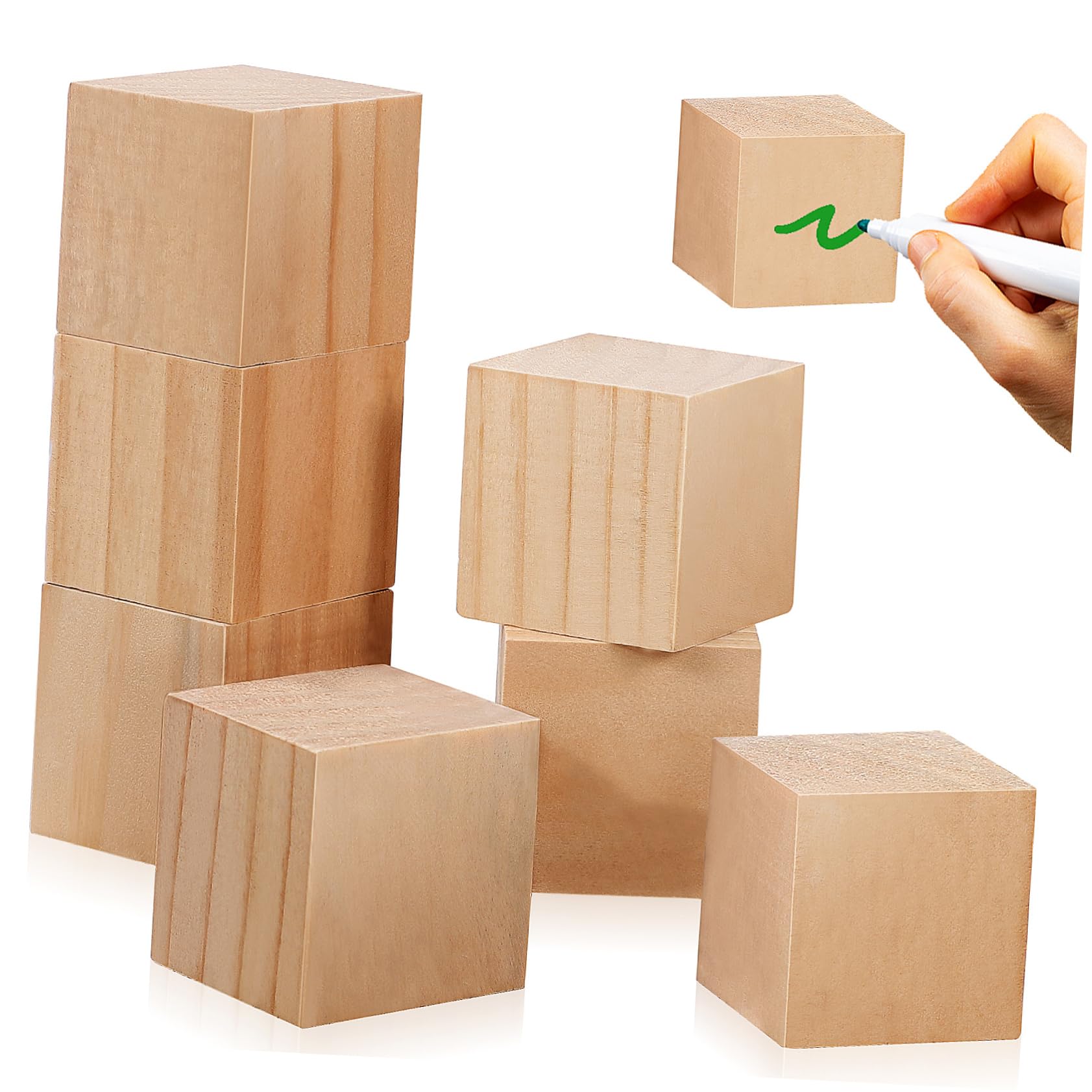 Cubes en bois pour puzzle éducatif amusant et durable