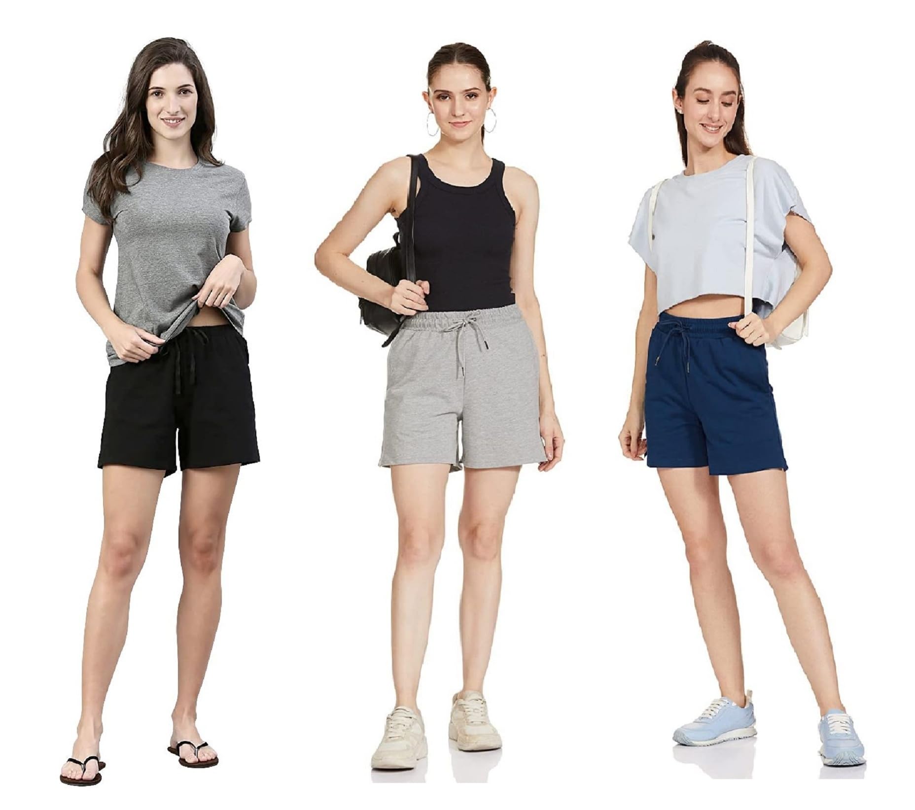 Womens Regular Casual wear Relax fit Shorts- Pack of 3
