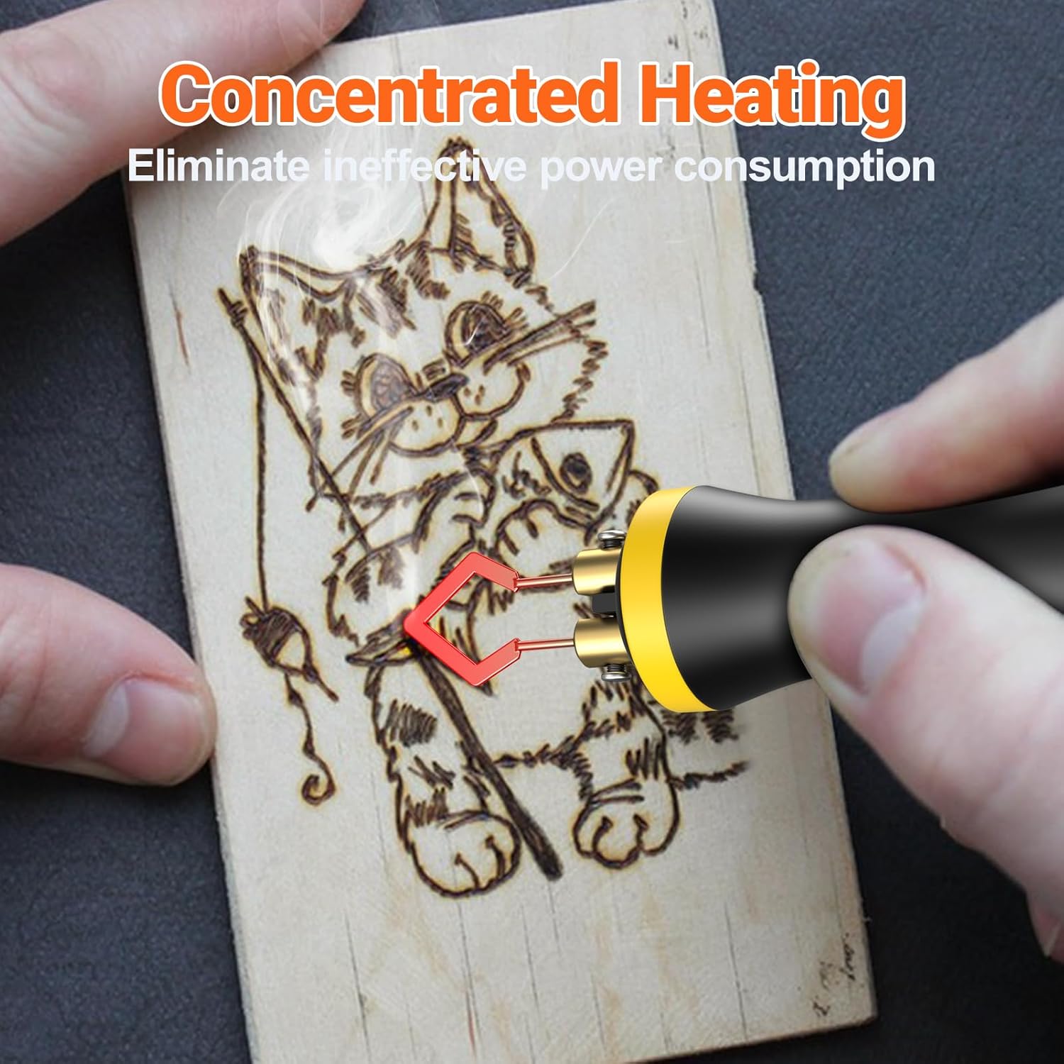 LH20 Portable Wood Burning Pen Kit - 30 Tips, Adjustable Temperature up to 800°C/1472°F, 25W Fast Heating, Safe for Pyrography on Wood & Leather