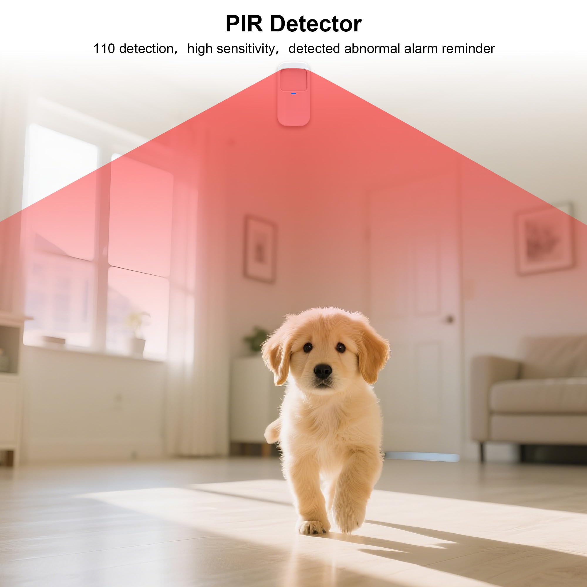 Alarma doméstica inalámbrica WiFi/2G con cámara de vigilancia WiFi Interior 1080P, Sistema de Alarma doméstica con Alerta por aplicación, Compatible con Alexa y Google