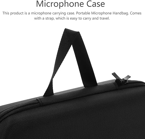 Miniatura 3 de Happyyami Funda de micrófono inalámbrico para micrófono portátil, carcasa dura, almacenamiento de bolso para proyector, funda de micrófono,