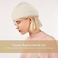 Vista 4 de Gorro de pescador unisex con borde enrollable, 4 piezas