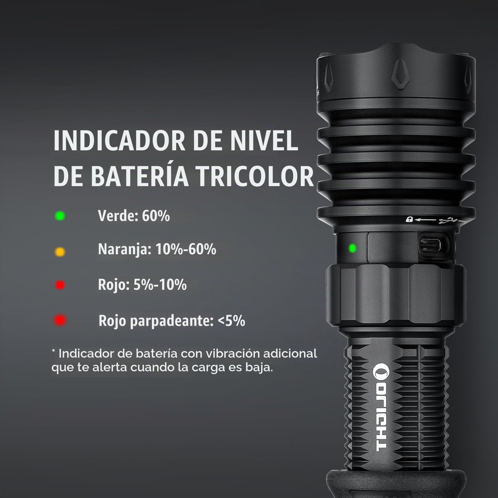 OLIGHT Warrior X 4 Linterna Potente Táctica Recargable 2600 LM 630M | Carga Mediante USB-C, Incluye Funda de Cuero, Resistente al Agua IPX8, Para Actividades al Aire Libre, Campismo y Cacería