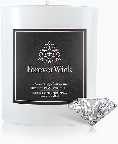 ForeverWick - Vela sorpresa con diamante en el interior, velas Foreverwick, velas de soja perfumadas, regalos para mujeres, cera de vela de