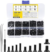 500 Stk M2 M2.5 M3 Schrauben Set, Senkkopfschrauben, Flachkopfschrauben, Maschinenschrauben Sortiment, Gewindeschrauben Set für Computer Laptop PC Reparatur