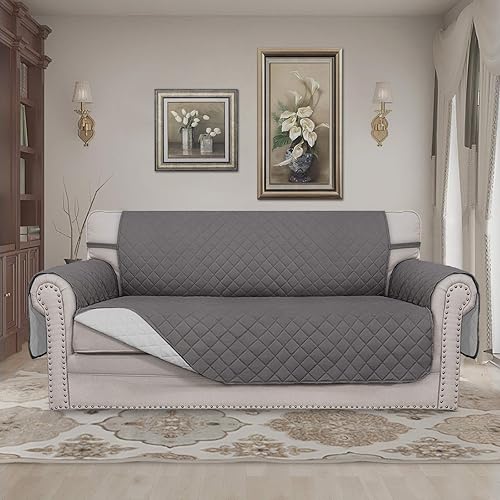 Miniatura 1063 de Easy-Going - Funda reversible para sofá, resistente al agua, con varillas de espuma y correas elásticas, protector de muebles para mascotas y perros