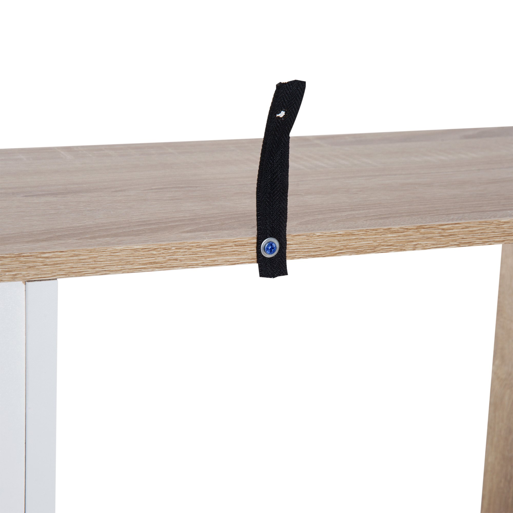 HOMCOM Estantería Librería 3 Estante Estantería Alta Pared Estante de Exposición Forma S Diseño Moderno para Salón Oficina 60x24x111.4cm Madera
