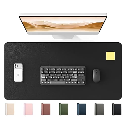 YSAGi 35.4" x 17" Large PU Leather Desk Mat for